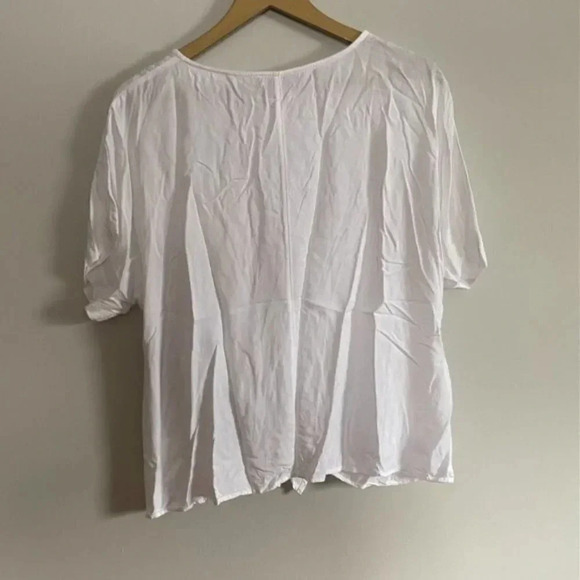 LOFT White Front Tie Knot T Shirt - Picture 7 of 7